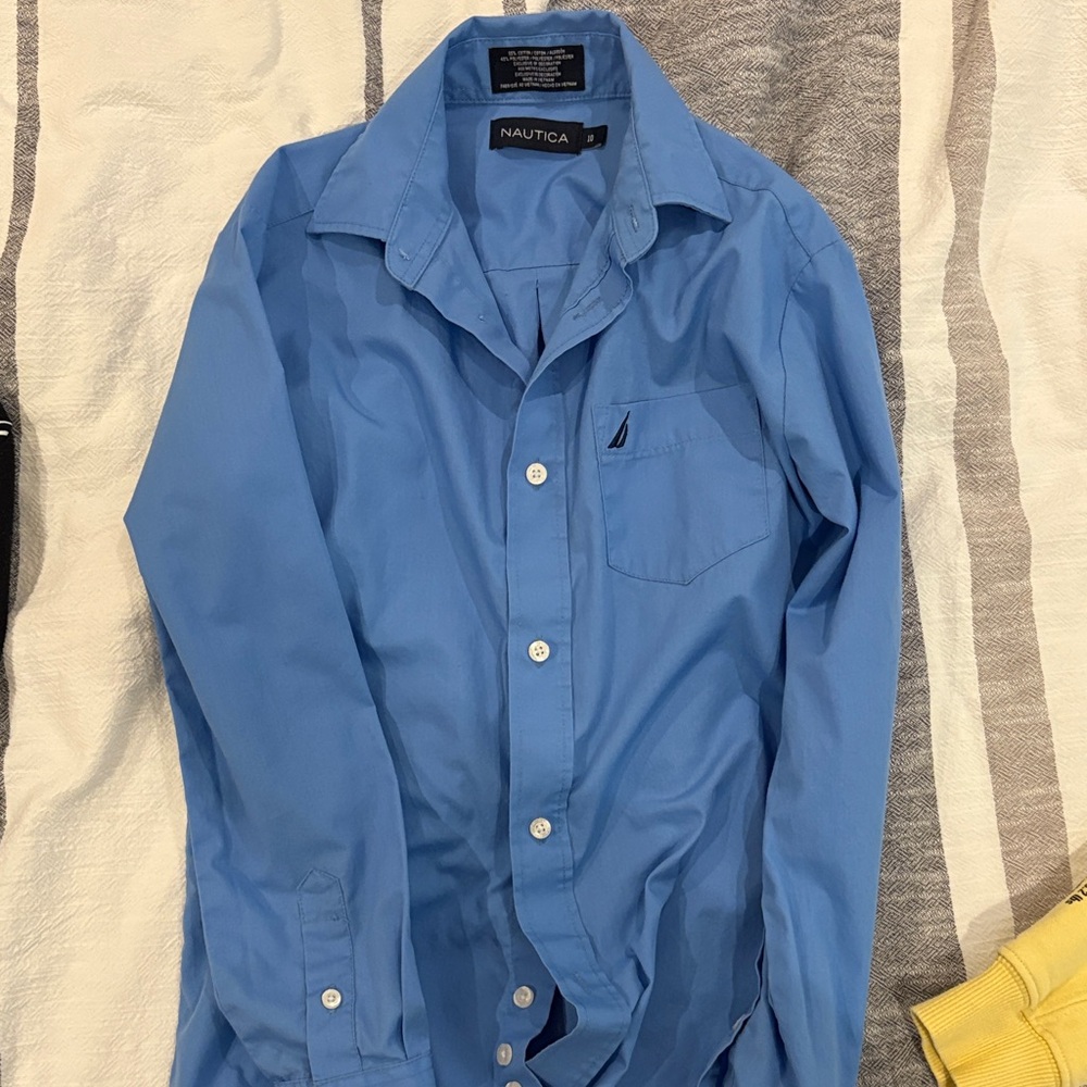 Nautica Sky Blue Button-Up Shirt